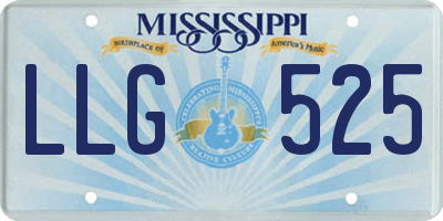 MS license plate LLG525