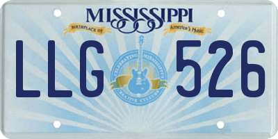 MS license plate LLG526