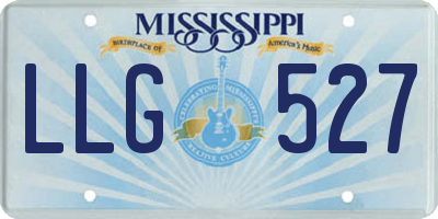 MS license plate LLG527