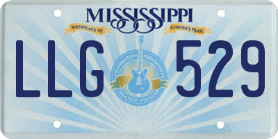 MS license plate LLG529