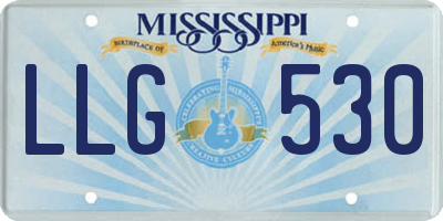 MS license plate LLG530