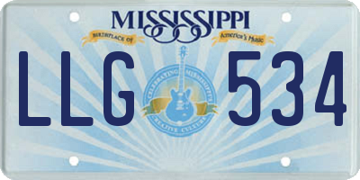 MS license plate LLG534