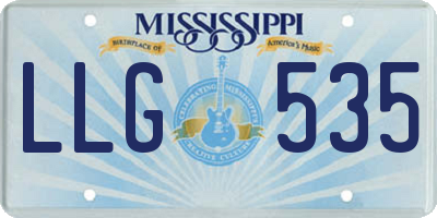 MS license plate LLG535