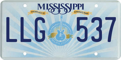 MS license plate LLG537