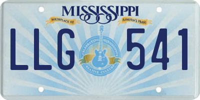 MS license plate LLG541