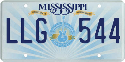 MS license plate LLG544