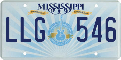 MS license plate LLG546