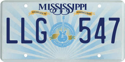 MS license plate LLG547