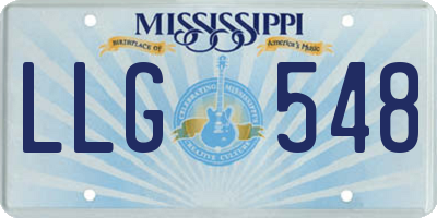MS license plate LLG548
