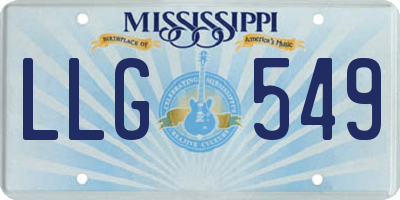 MS license plate LLG549