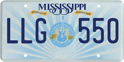 MS license plate LLG550