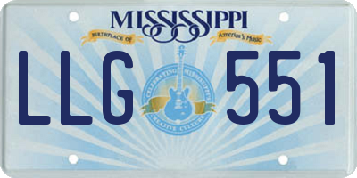 MS license plate LLG551