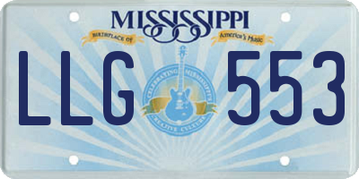 MS license plate LLG553