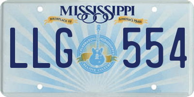 MS license plate LLG554