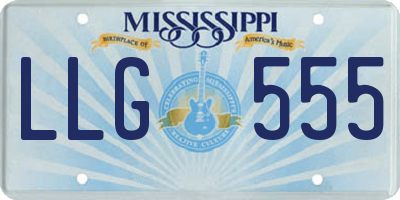 MS license plate LLG555