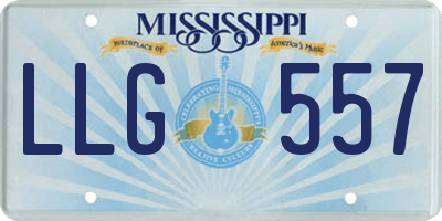 MS license plate LLG557