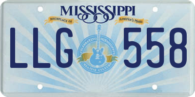 MS license plate LLG558