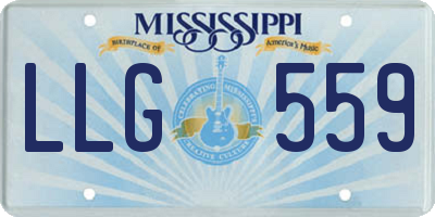 MS license plate LLG559