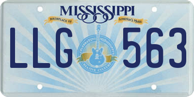 MS license plate LLG563