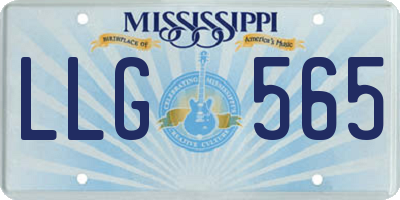 MS license plate LLG565
