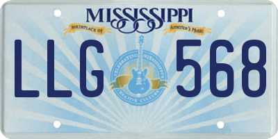 MS license plate LLG568