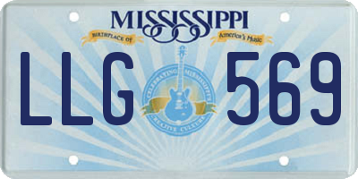 MS license plate LLG569