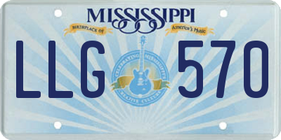 MS license plate LLG570