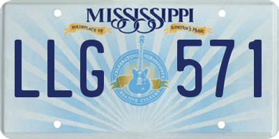 MS license plate LLG571