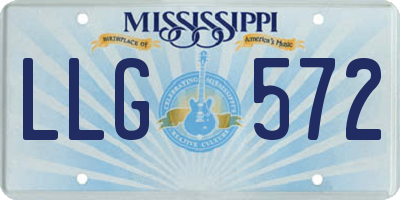 MS license plate LLG572