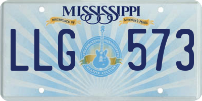 MS license plate LLG573