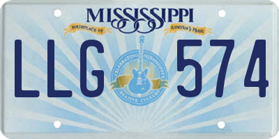 MS license plate LLG574
