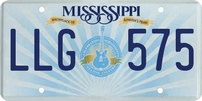 MS license plate LLG575