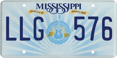 MS license plate LLG576