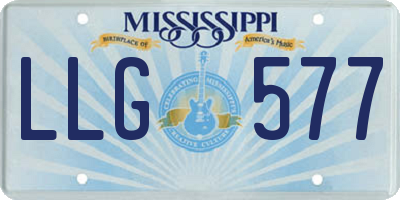 MS license plate LLG577