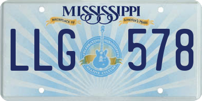 MS license plate LLG578