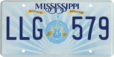 MS license plate LLG579
