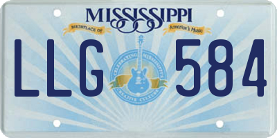 MS license plate LLG584