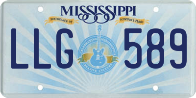 MS license plate LLG589