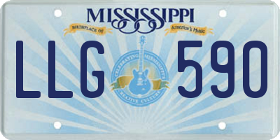 MS license plate LLG590