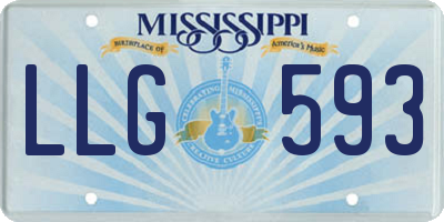 MS license plate LLG593