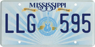 MS license plate LLG595
