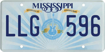 MS license plate LLG596