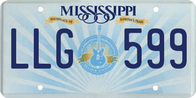 MS license plate LLG599