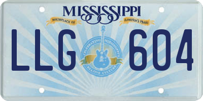 MS license plate LLG604