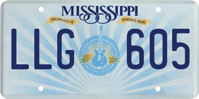 MS license plate LLG605