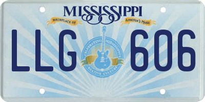 MS license plate LLG606