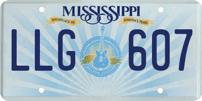 MS license plate LLG607