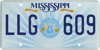 MS license plate LLG609