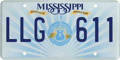 MS license plate LLG611