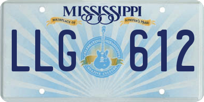 MS license plate LLG612